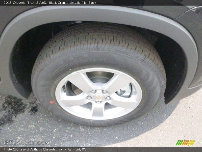 Black Granite Metallic / Jet Black 2015 Chevrolet Trax LS AWD