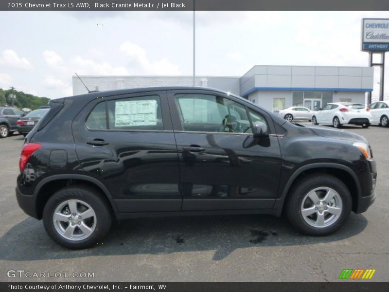 Black Granite Metallic / Jet Black 2015 Chevrolet Trax LS AWD