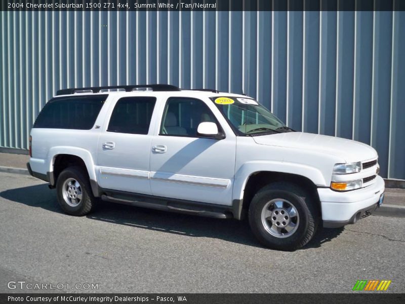 Summit White / Tan/Neutral 2004 Chevrolet Suburban 1500 Z71 4x4