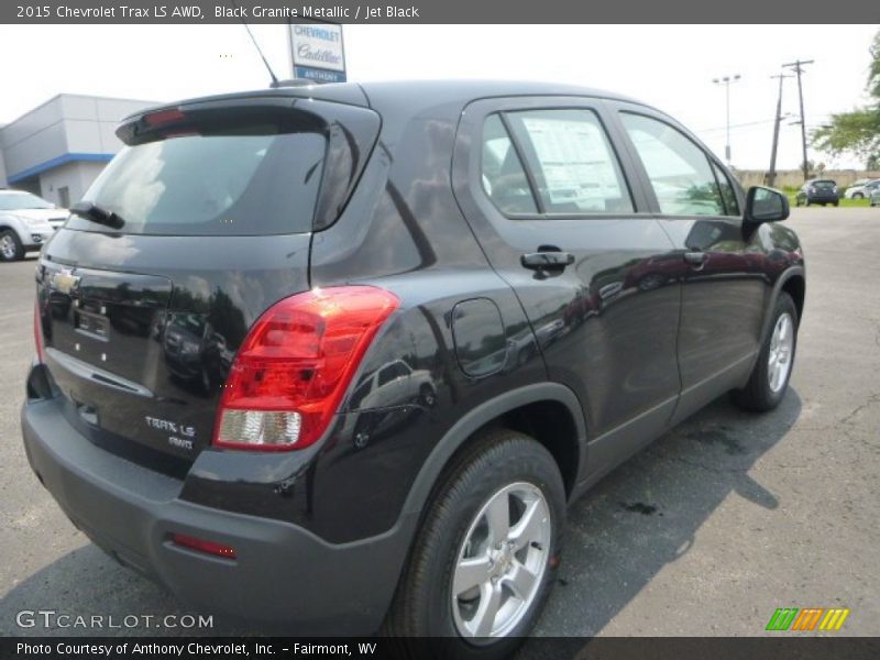 Black Granite Metallic / Jet Black 2015 Chevrolet Trax LS AWD