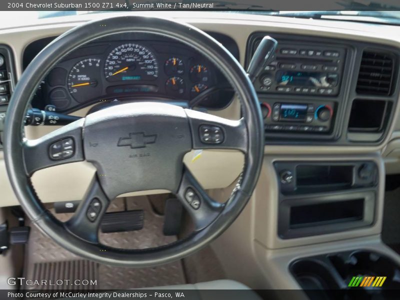 Summit White / Tan/Neutral 2004 Chevrolet Suburban 1500 Z71 4x4