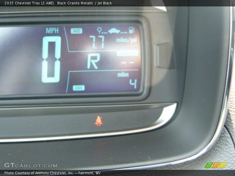 Black Granite Metallic / Jet Black 2015 Chevrolet Trax LS AWD