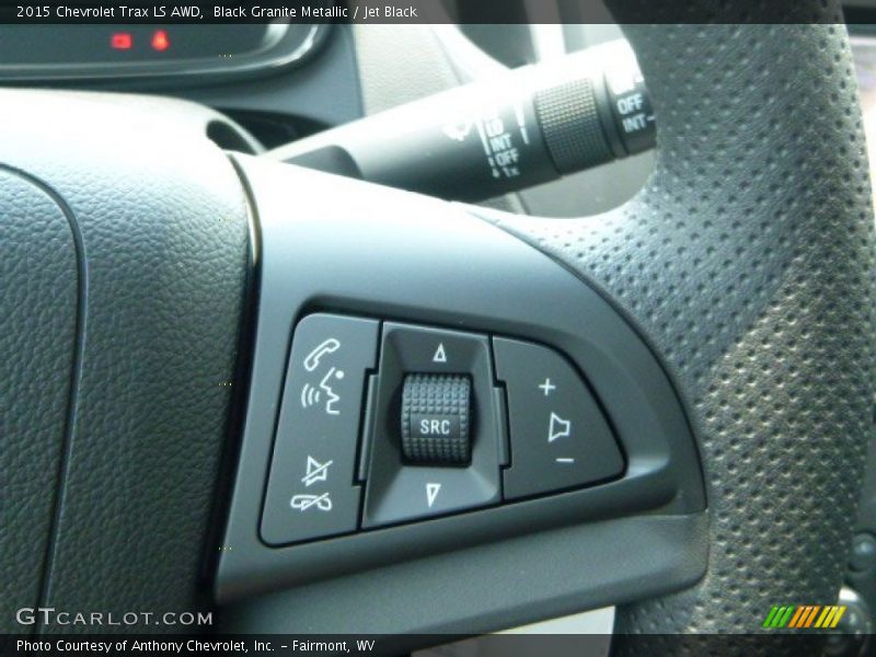 Black Granite Metallic / Jet Black 2015 Chevrolet Trax LS AWD