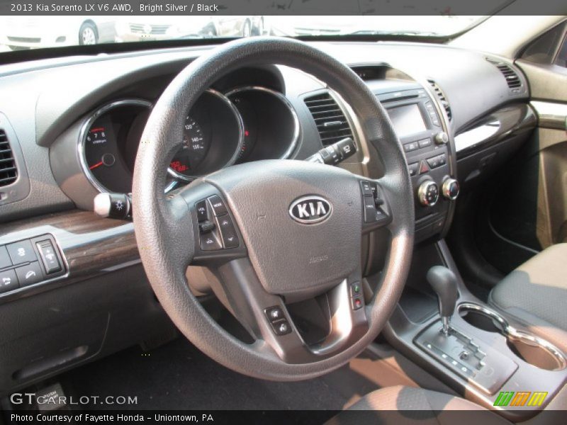 Bright Silver / Black 2013 Kia Sorento LX V6 AWD