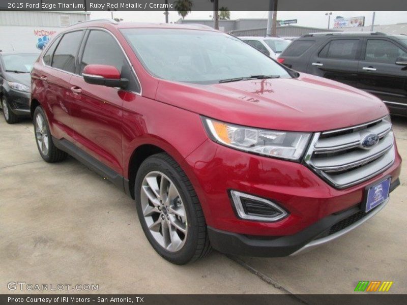 Ruby Red Metallic / Ceramic 2015 Ford Edge Titanium