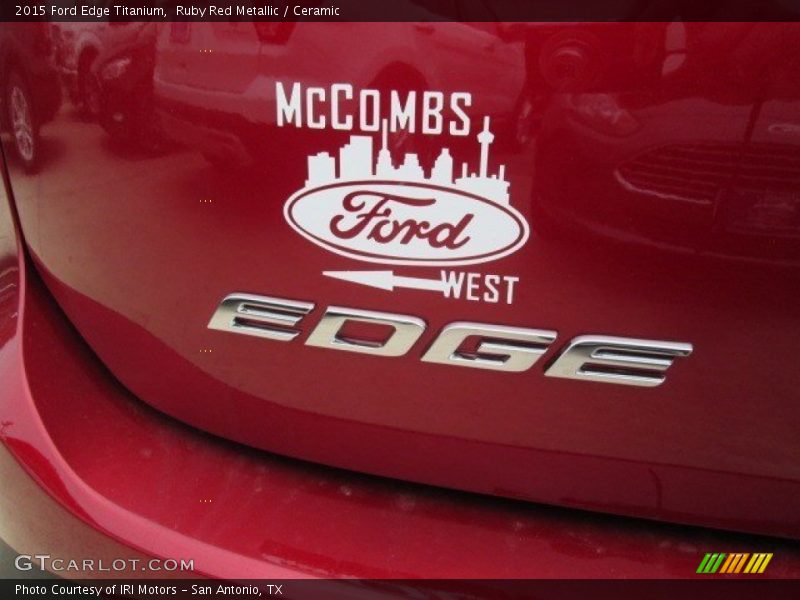 Ruby Red Metallic / Ceramic 2015 Ford Edge Titanium