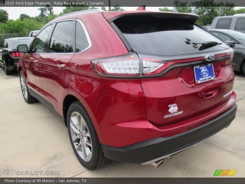 Ruby Red Metallic / Ceramic 2015 Ford Edge Titanium