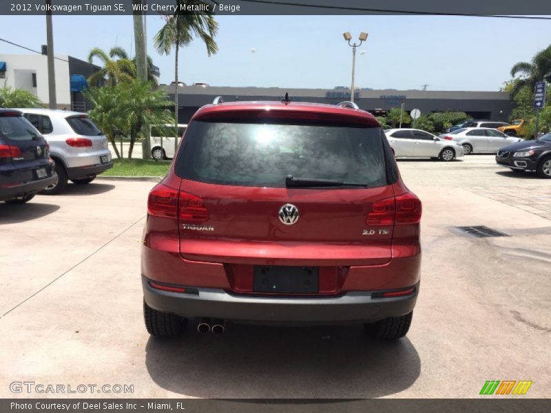 Wild Cherry Metallic / Beige 2012 Volkswagen Tiguan SE