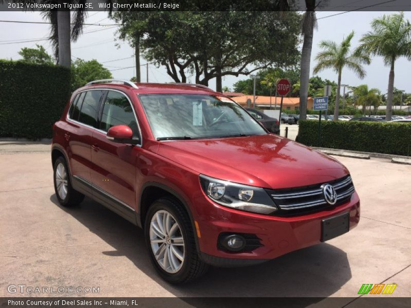 Wild Cherry Metallic / Beige 2012 Volkswagen Tiguan SE