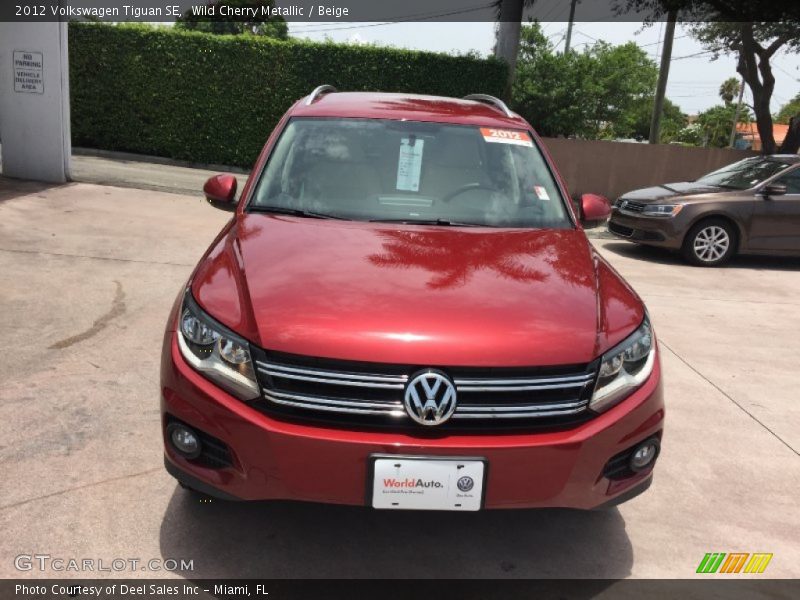 Wild Cherry Metallic / Beige 2012 Volkswagen Tiguan SE