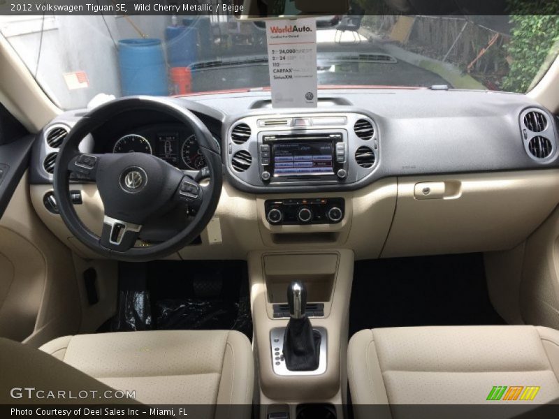 Wild Cherry Metallic / Beige 2012 Volkswagen Tiguan SE