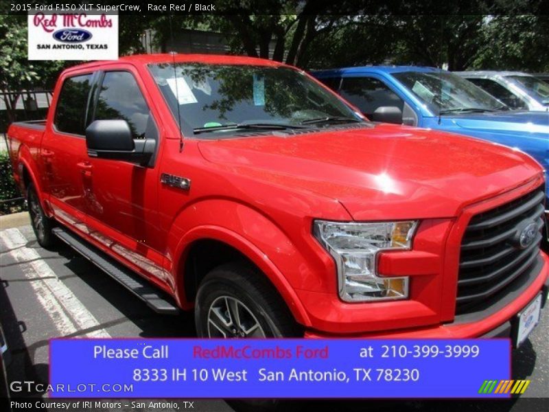 Race Red / Black 2015 Ford F150 XLT SuperCrew