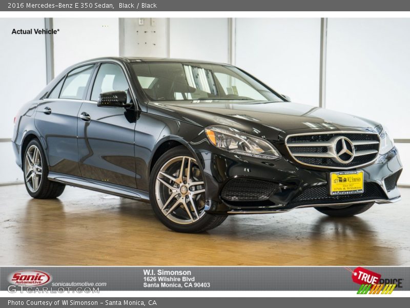 Black / Black 2016 Mercedes-Benz E 350 Sedan