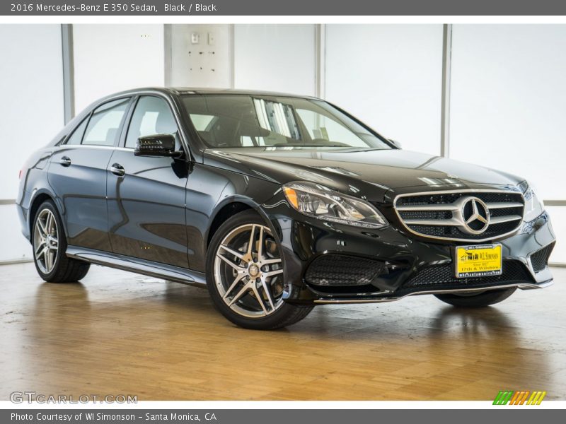 Black / Black 2016 Mercedes-Benz E 350 Sedan