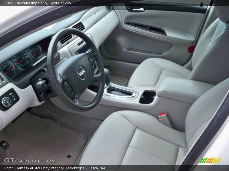 White / Gray 2009 Chevrolet Impala SS