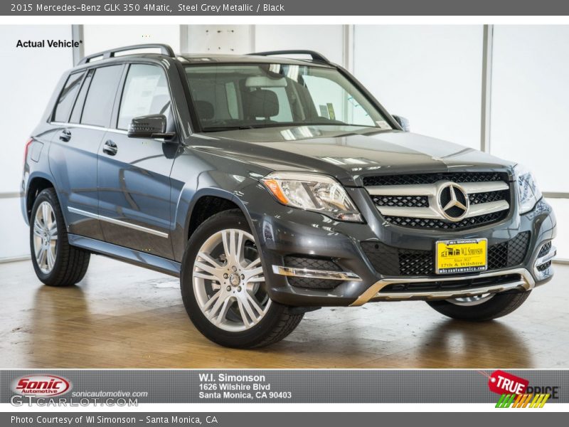 Steel Grey Metallic / Black 2015 Mercedes-Benz GLK 350 4Matic