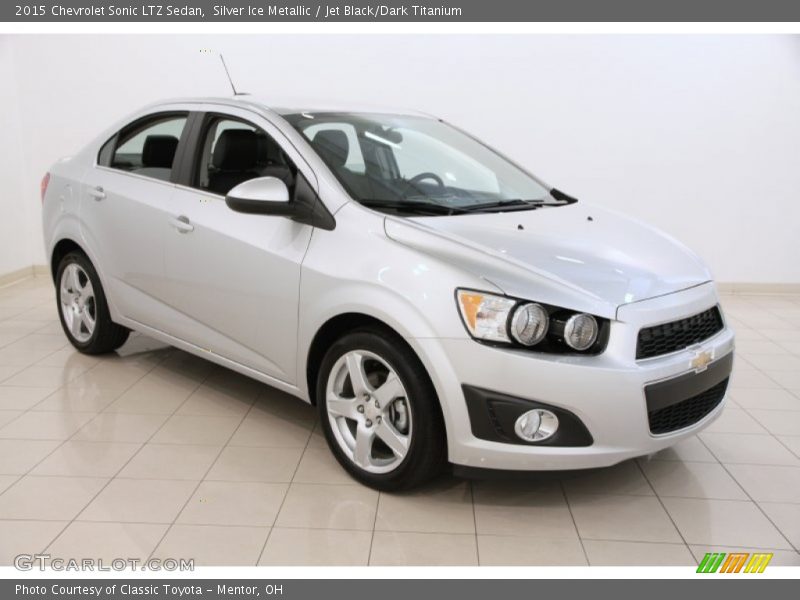 Silver Ice Metallic / Jet Black/Dark Titanium 2015 Chevrolet Sonic LTZ Sedan
