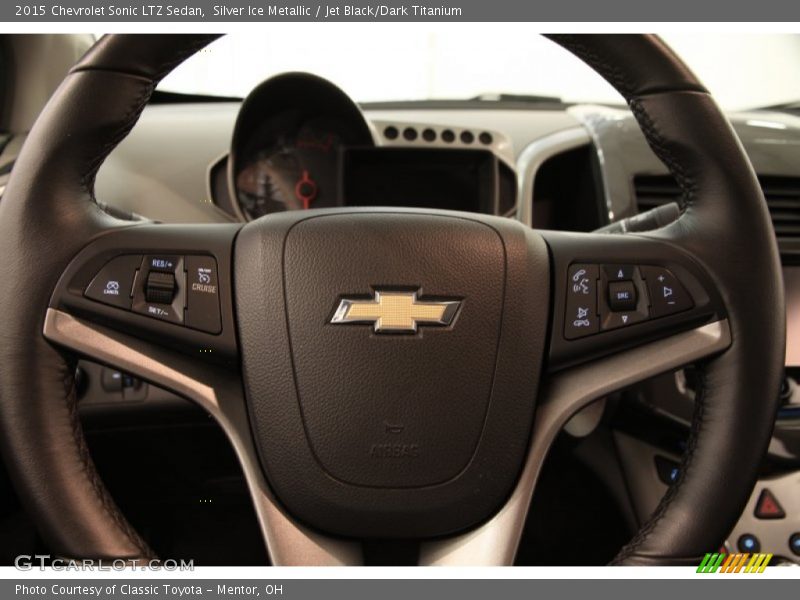 Silver Ice Metallic / Jet Black/Dark Titanium 2015 Chevrolet Sonic LTZ Sedan