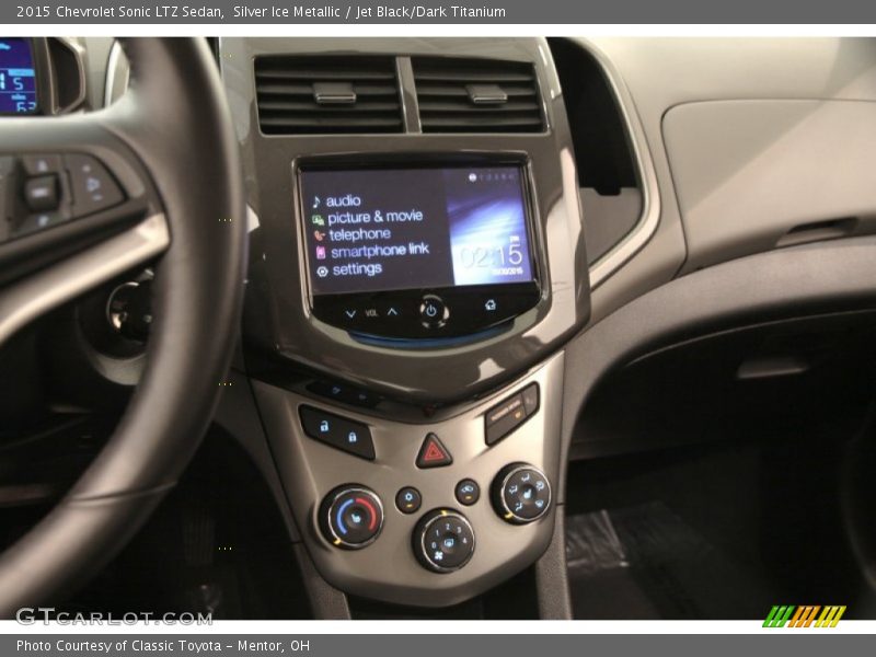Silver Ice Metallic / Jet Black/Dark Titanium 2015 Chevrolet Sonic LTZ Sedan