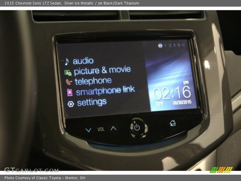 Silver Ice Metallic / Jet Black/Dark Titanium 2015 Chevrolet Sonic LTZ Sedan