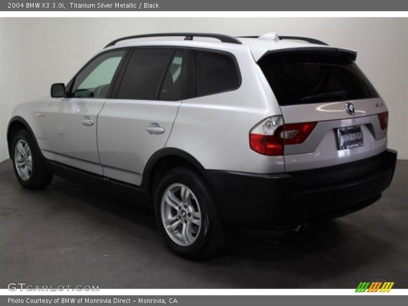 Titanium Silver Metallic / Black 2004 BMW X3 3.0i
