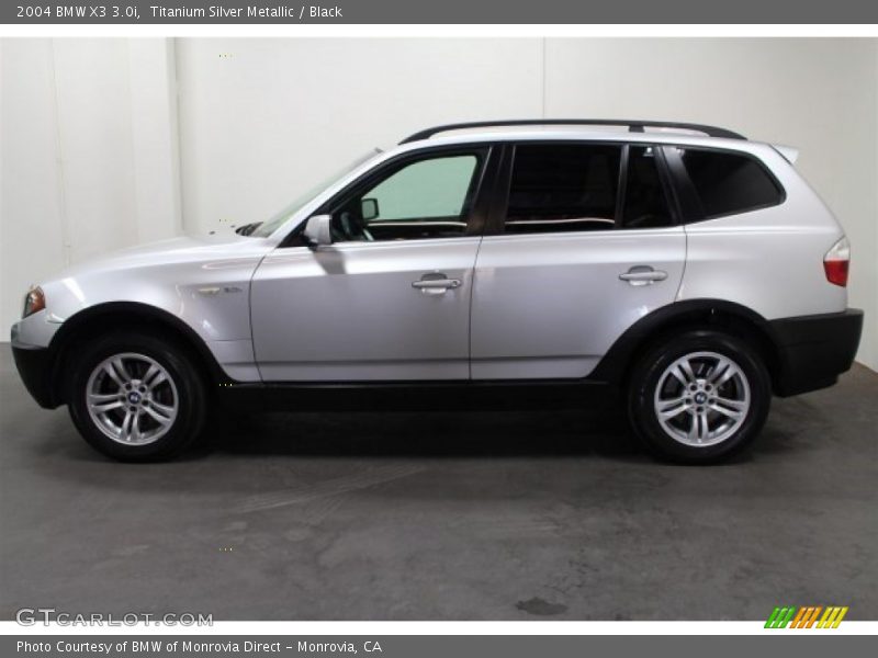 Titanium Silver Metallic / Black 2004 BMW X3 3.0i