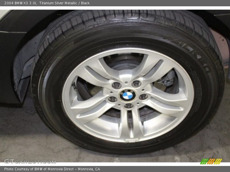 Titanium Silver Metallic / Black 2004 BMW X3 3.0i