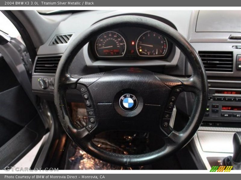 Titanium Silver Metallic / Black 2004 BMW X3 3.0i
