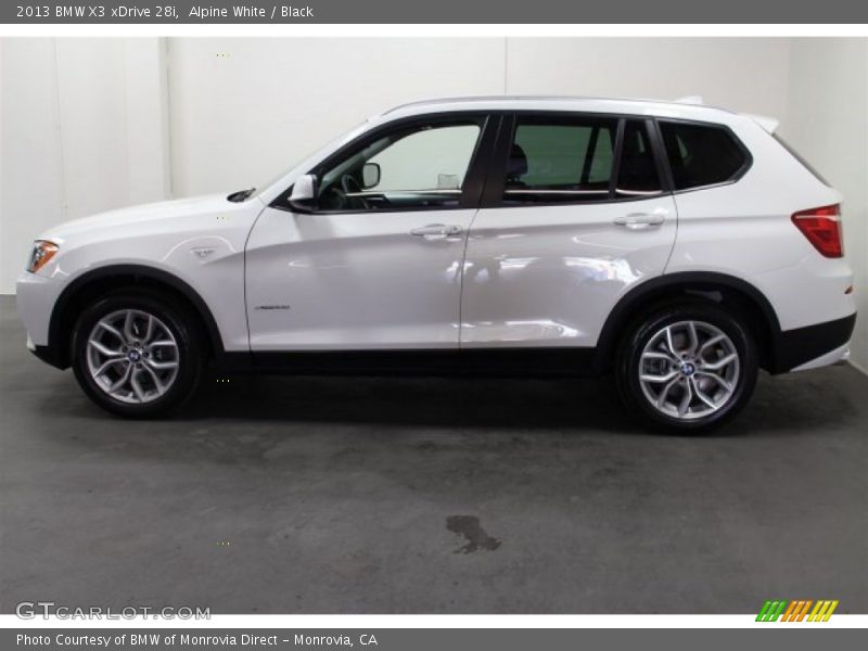 Alpine White / Black 2013 BMW X3 xDrive 28i