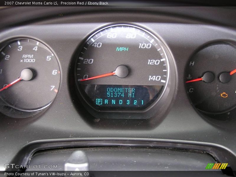 Precision Red / Ebony Black 2007 Chevrolet Monte Carlo LS