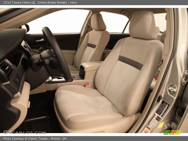 Front Seat of 2014 Camry LE