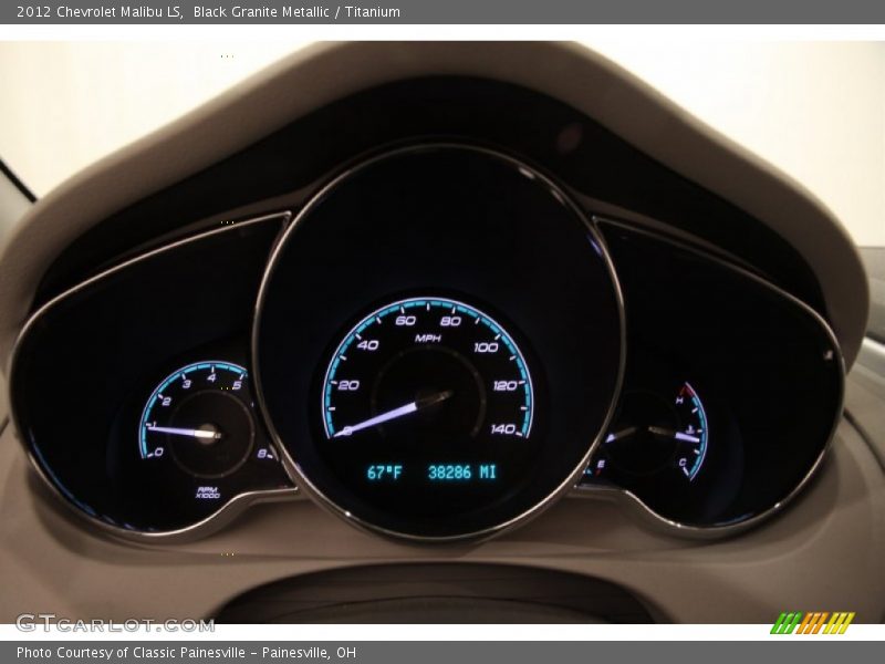 Black Granite Metallic / Titanium 2012 Chevrolet Malibu LS