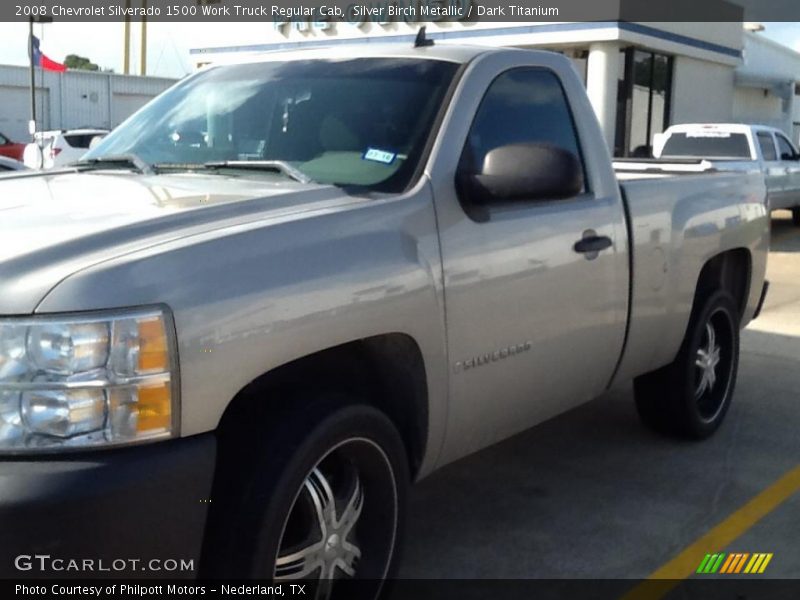 Silver Birch Metallic / Dark Titanium 2008 Chevrolet Silverado 1500 Work Truck Regular Cab