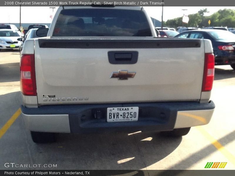 Silver Birch Metallic / Dark Titanium 2008 Chevrolet Silverado 1500 Work Truck Regular Cab