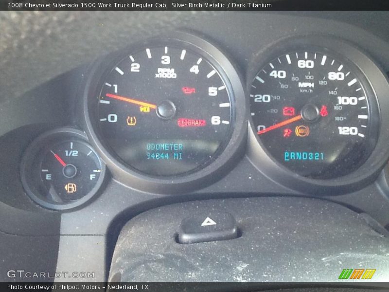 Silver Birch Metallic / Dark Titanium 2008 Chevrolet Silverado 1500 Work Truck Regular Cab