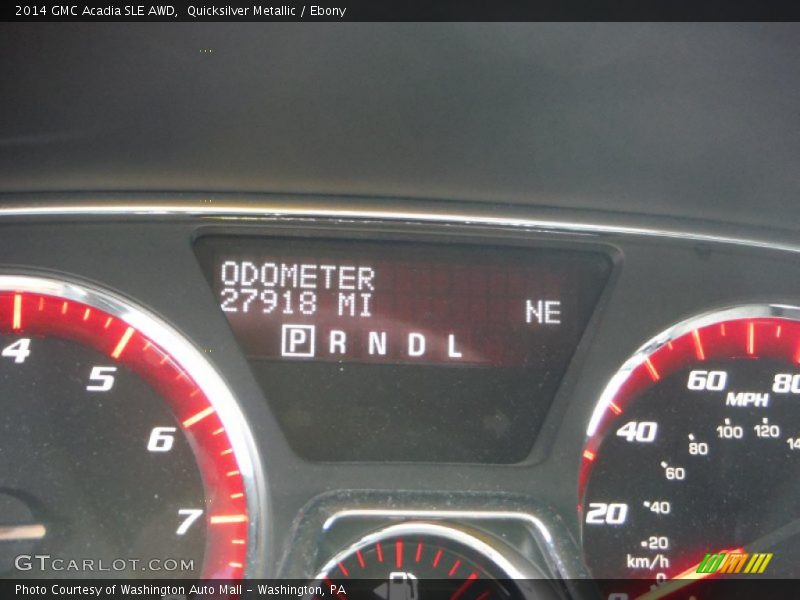 Quicksilver Metallic / Ebony 2014 GMC Acadia SLE AWD