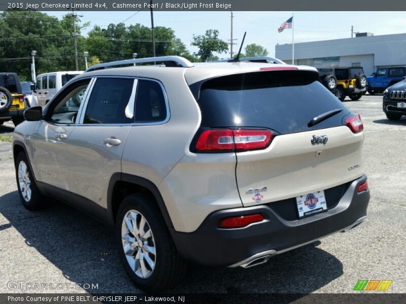 Cashmere Pearl / Black/Light Frost Beige 2015 Jeep Cherokee Limited 4x4