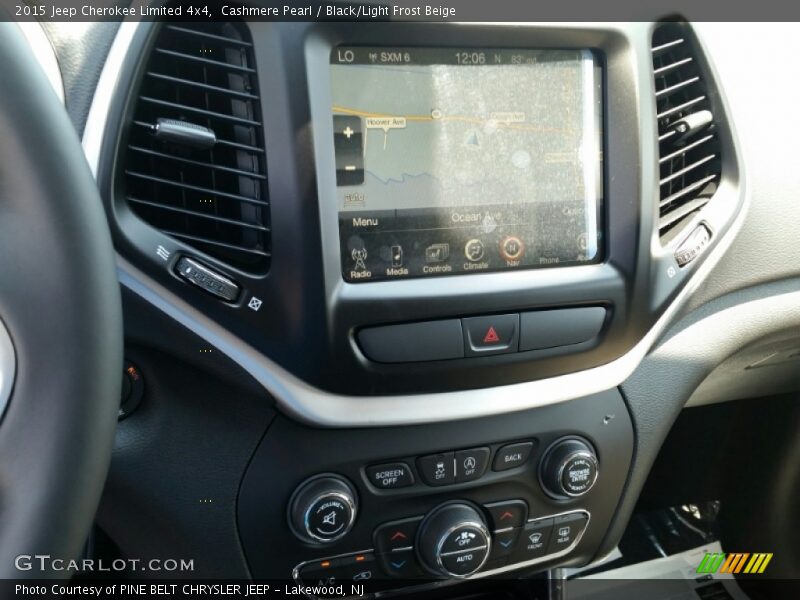 Cashmere Pearl / Black/Light Frost Beige 2015 Jeep Cherokee Limited 4x4