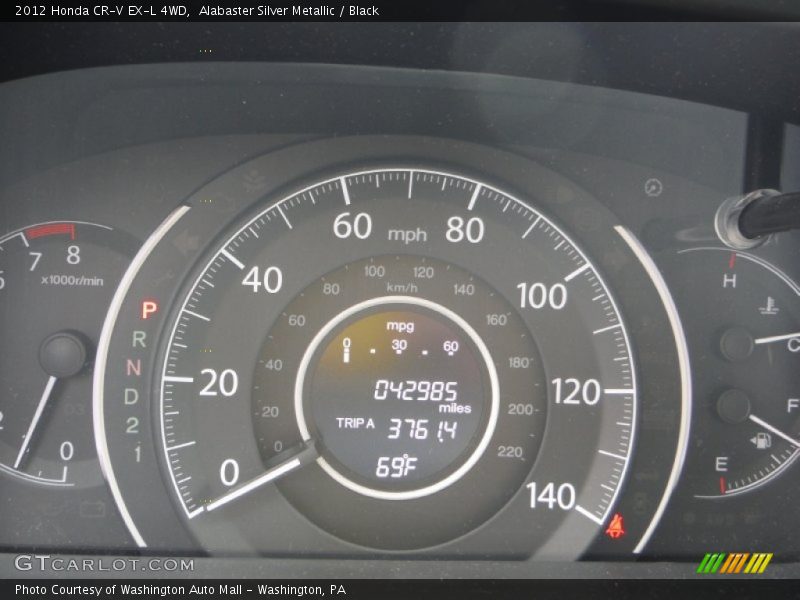 Alabaster Silver Metallic / Black 2012 Honda CR-V EX-L 4WD