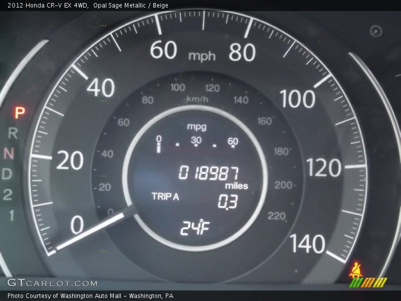 Opal Sage Metallic / Beige 2012 Honda CR-V EX 4WD