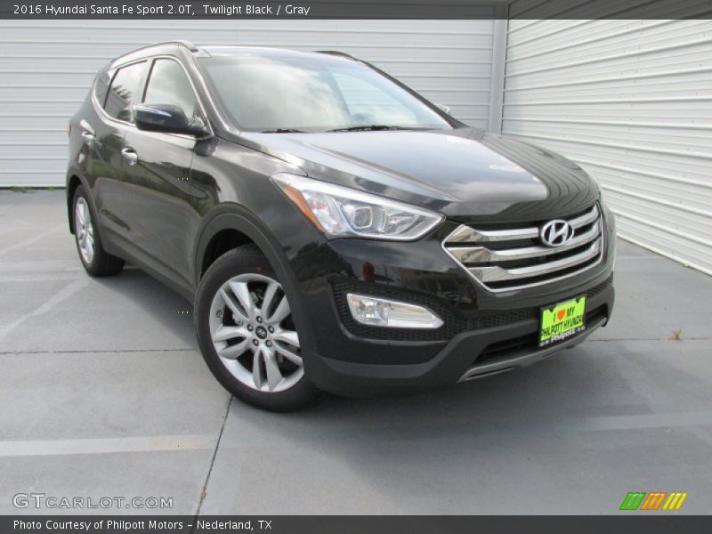 Twilight Black / Gray 2016 Hyundai Santa Fe Sport 2.0T