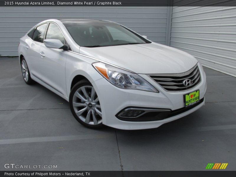 Diamond White Pearl / Graphite Black 2015 Hyundai Azera Limited