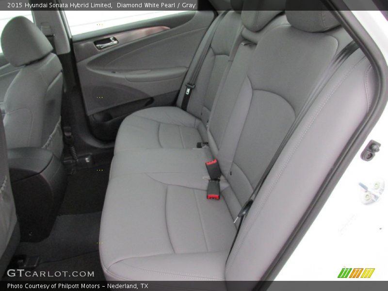 Diamond White Pearl / Gray 2015 Hyundai Sonata Hybrid Limited