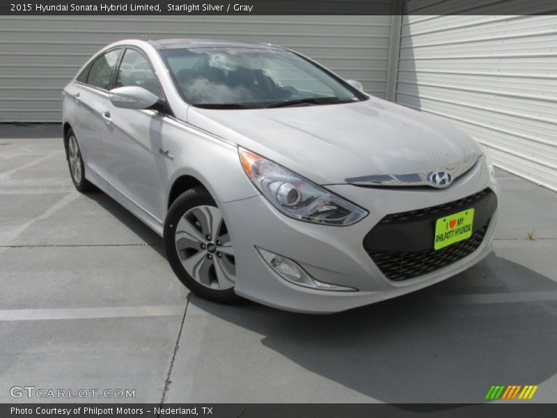 Starlight Silver / Gray 2015 Hyundai Sonata Hybrid Limited
