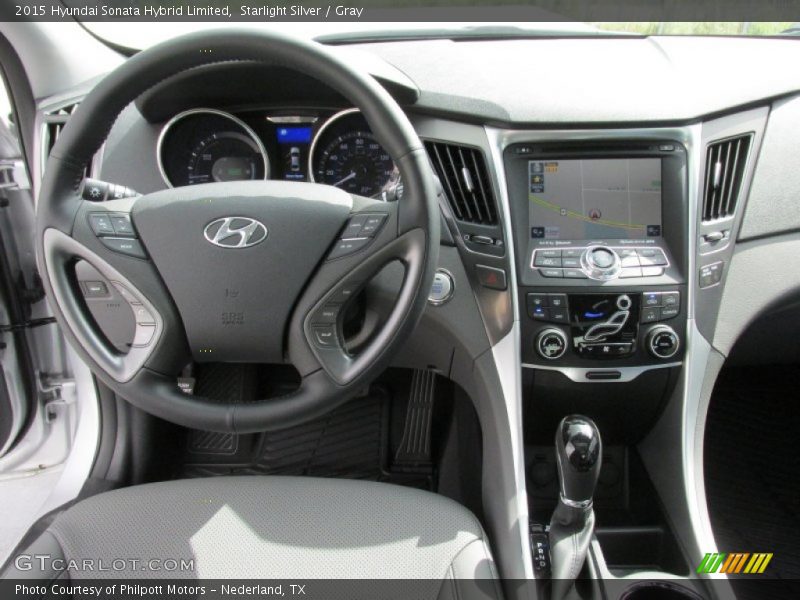 Starlight Silver / Gray 2015 Hyundai Sonata Hybrid Limited