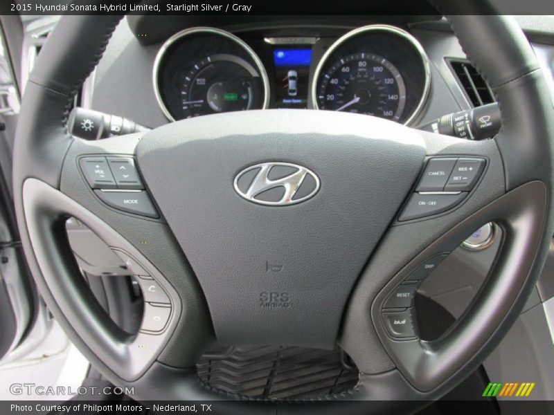 Starlight Silver / Gray 2015 Hyundai Sonata Hybrid Limited