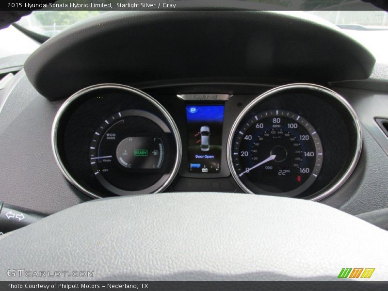 Starlight Silver / Gray 2015 Hyundai Sonata Hybrid Limited
