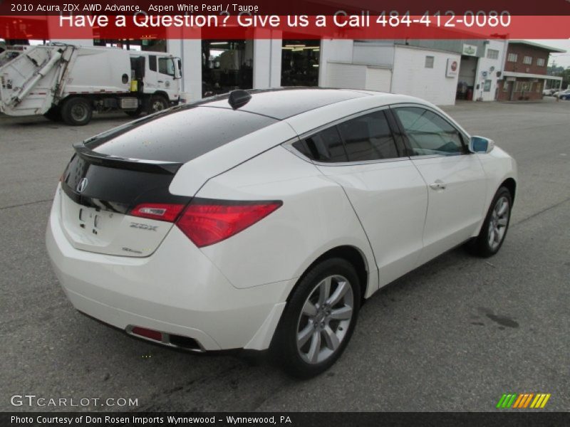 Aspen White Pearl / Taupe 2010 Acura ZDX AWD Advance