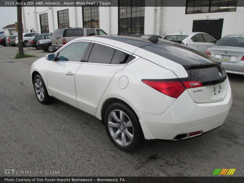 Aspen White Pearl / Taupe 2010 Acura ZDX AWD Advance