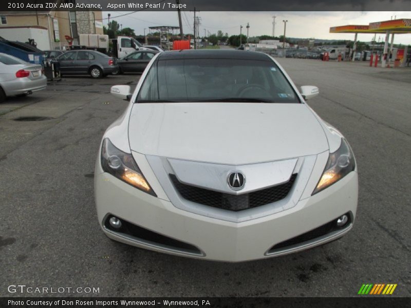 Aspen White Pearl / Taupe 2010 Acura ZDX AWD Advance